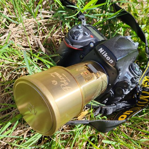 Nikon lens: Perzval / objektiv 85 mm - brass / messing
