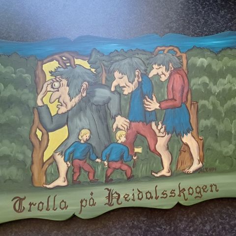 Maleri Trolla på Heidalsskogen