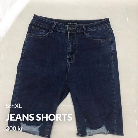 Jeans Shorts med stretch  str.L