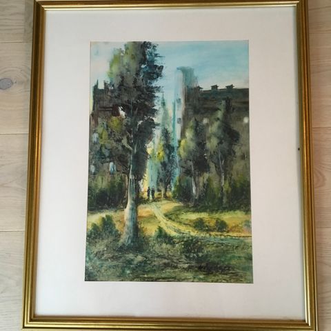 Kunstner Leif Anders .  Original  Pastel . 53x63 cm.