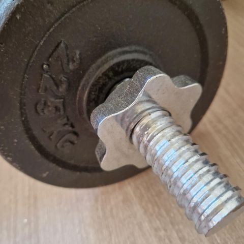 Pent brukte vektløftingsvekter vektsett dumbbells