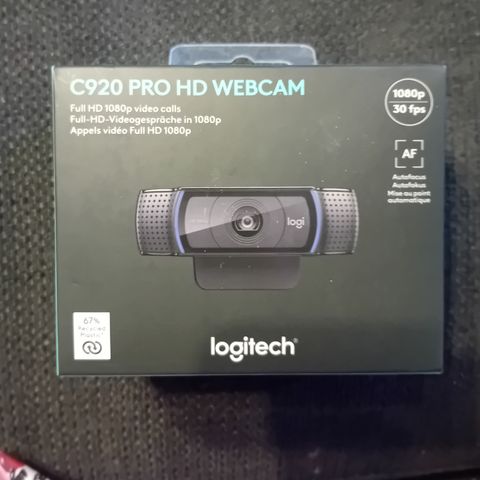 Selger ny logitech c920 pro webcam. Selger halv pris 400kr
