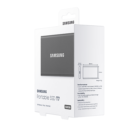 Samsung T7 Portable SSD 500 GB