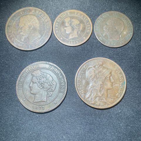 Franske mynter 1856-1911