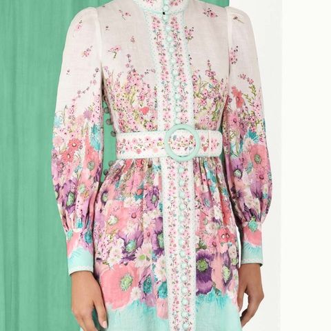 Zimmermann Jude buttoned mini dress til leie