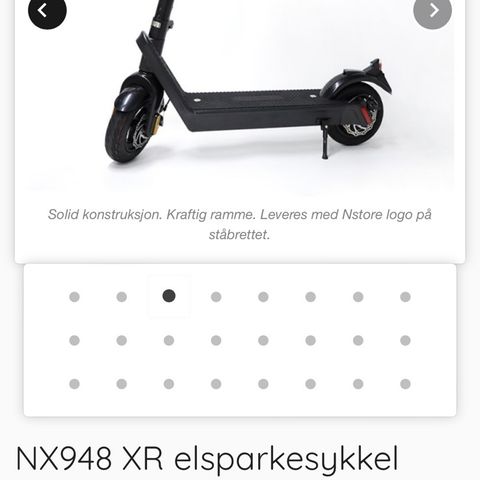 NX948 XR elsparkesykkel ny pris 6990 kr
