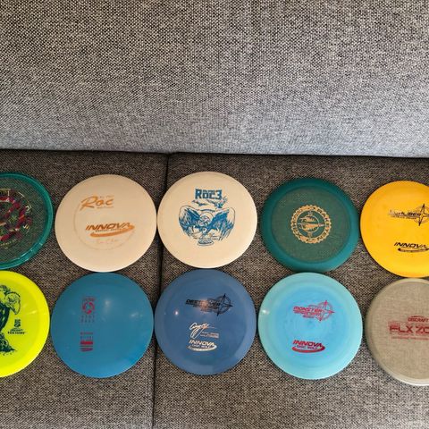 Frisbee-golf disker selges. Avery Destroyer, 11X  Roc, OOP Innova-disker