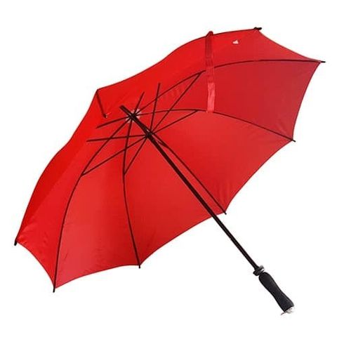 Stor paraply - Rød, grå - Diameter 116 cm - Promo
