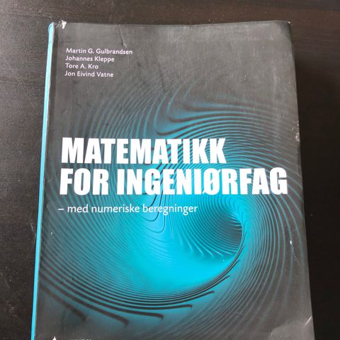 Matematikk for ingeniørfag - med numeriske beregninger