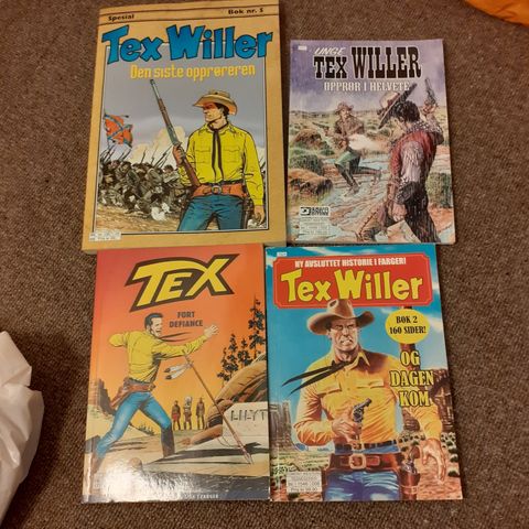 TEX WILLER. NYERE TEGNESERIEBØKER. SELGES SAMLET.