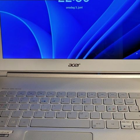 Acer Aspire S7, Intel i7 4500U, 850MB, 8 GB, Windows 11, lite brukt