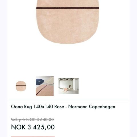 Teppe Oona Rug Rose - Normann Copenhagen