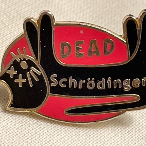 DEAD Schrödinger pin - Schrödingers katt tankeeksperiment