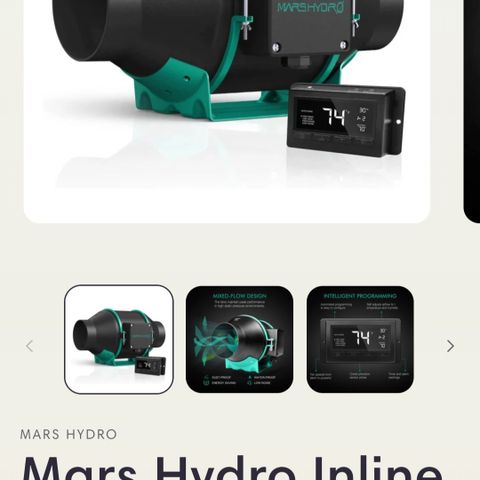 Mars hydro kanalvifte 100mm