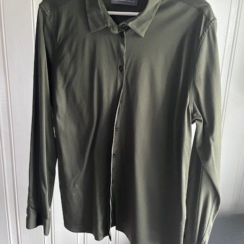 Mørk grønn skjorte fra Mos Mosh, MMTina Jersey shirt  str L