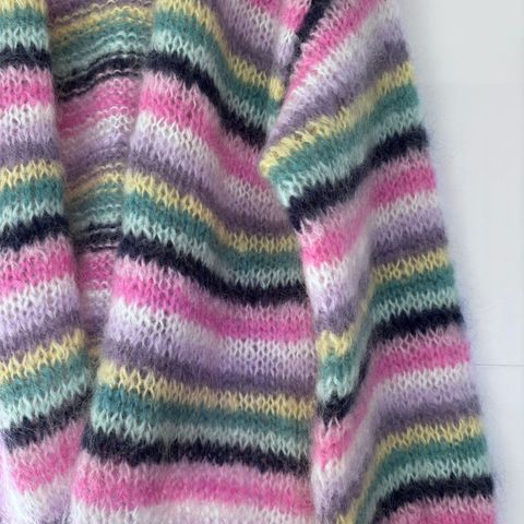 Mohair cardigan (stripejakke)