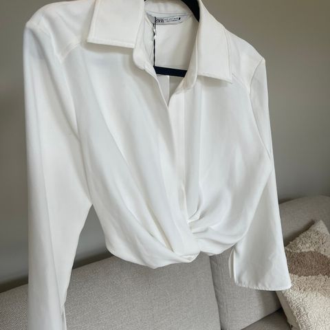 Cropped shirt Zara ny med lapp, str S