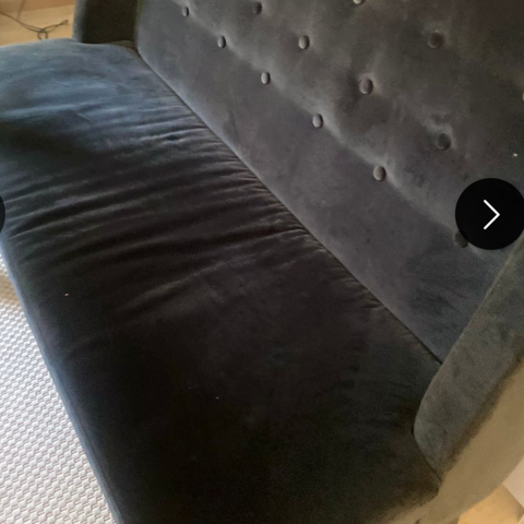 Lekker spisesofa I Dark grey velur.Sofacompany.Boligsttyling