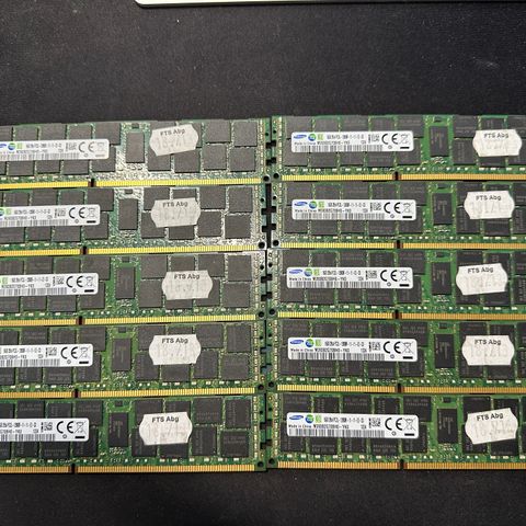 10 stk. Samsung 16GB (1x 16GB) 2Rx4 PC3L-12800R (DDR3-1600) ECC CAS-11