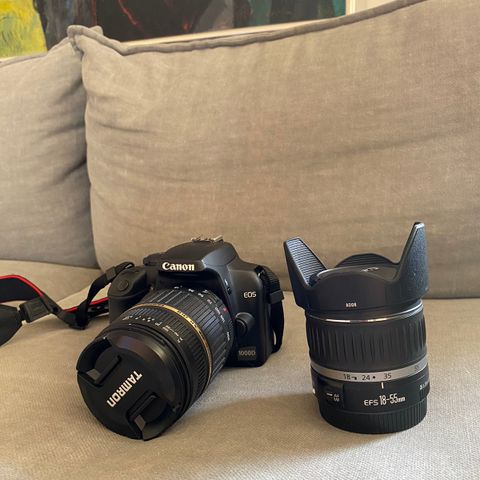 Canon EOS 1000D med Tamron AF 18-200 f3.5 og Canon EFS 18-55 f3.5