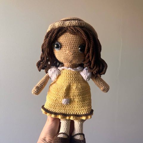 Heklet jente, amigurumi