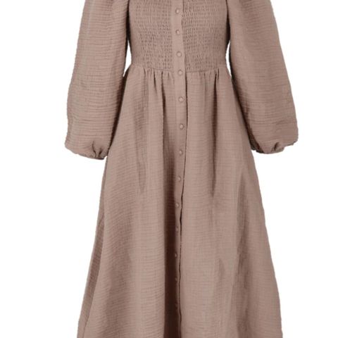 By Lien Musselin Smock Kjole - Simply Taupe str S