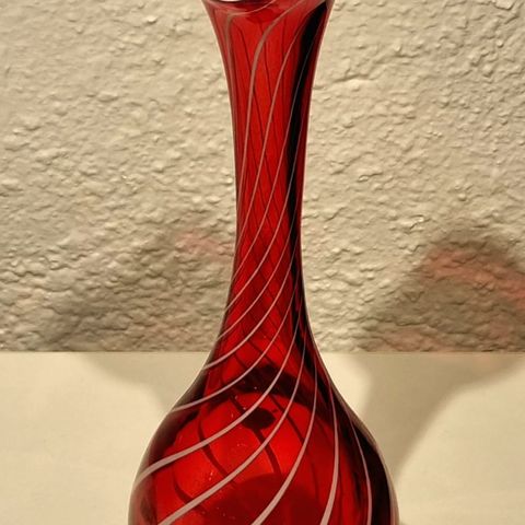 Vintage Kosta "Zebra" -vase formgitt av Vicke Lindstrand