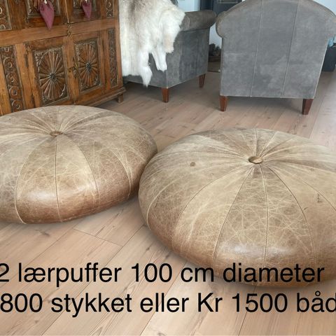 2 lærpuffer