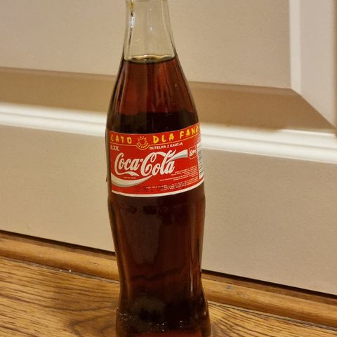 Coca-Cola glassflaske fra Polen - Lato Dla Fanow