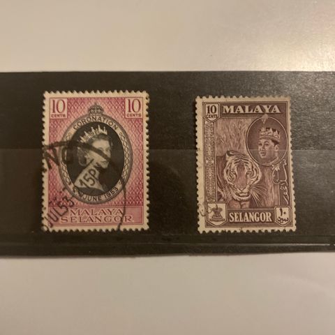 Selangor  Malaya  1953 - 1957   Britisk Koloni   ( Nå Delstat i Malaysia )