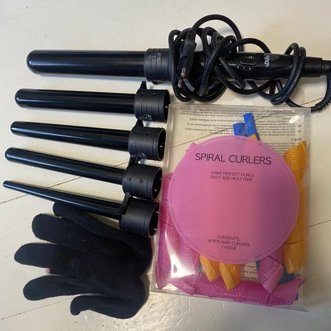 Krølletang + spiral curlers pakke