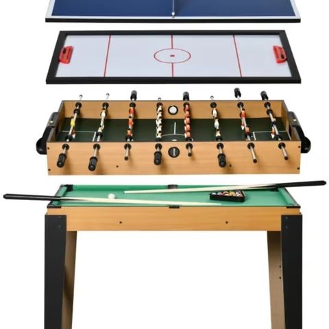 4-i-1 spillbord – hockey, fotball, bordtennis, biljard 107 x 61 x 84,5 cm