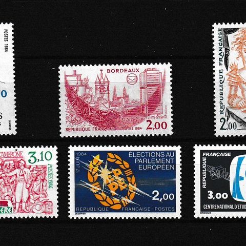 Frankrike 1984 - Lot postfriske frimerker (F77)