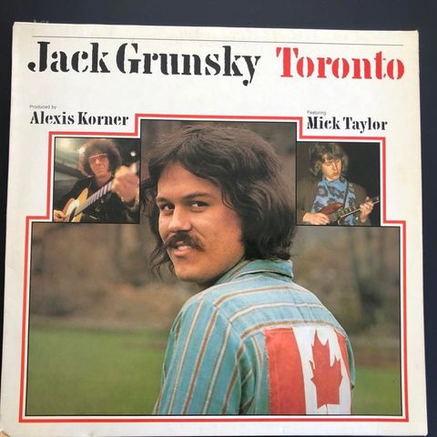 JACK GRUNSKY "Toronto" Alexis Korner, Mick Taylor 70s reissue vinyl LP SJELDEN!