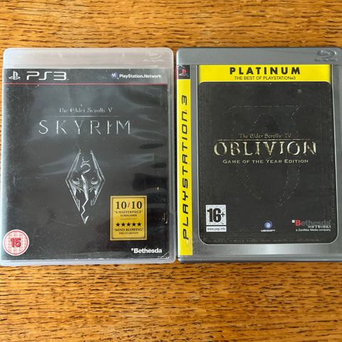 Ps3 spill SKYRIM / OBLIVION / GAME OF YEAR EDITION