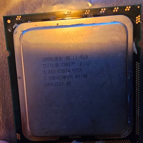 Intel i7-960 prosessor, 4 kjerner, 3,2 GHz