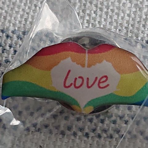 Pride & love hjerte pins selges