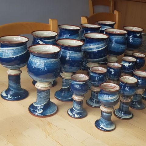 Service  av keramikk vinglass og akevittglass