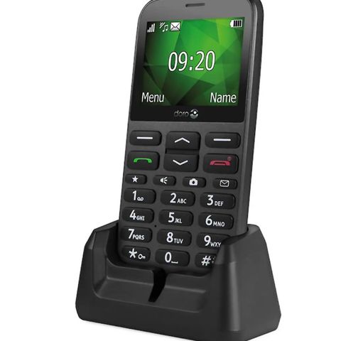 Doro 1372 mobiltelefon med ekstra utstyr. Over 3,5 år reklamasjon!