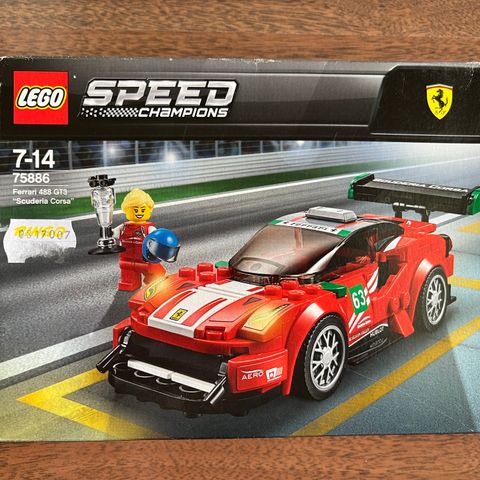 Ny/uåpnet Lego Speed Champions 75886 Ferrari 488 GT3 “Scuderia Corsa”