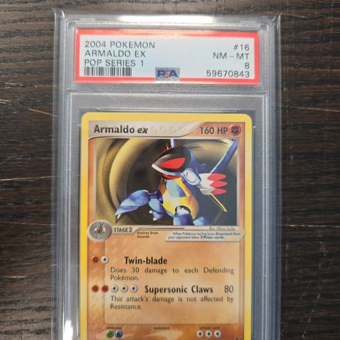 Pokemon Armaldo EX pop series 1 PSA 8