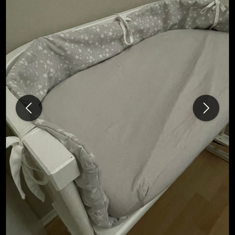 Babybay Bedside Crib hvit + madrass + tilbehør