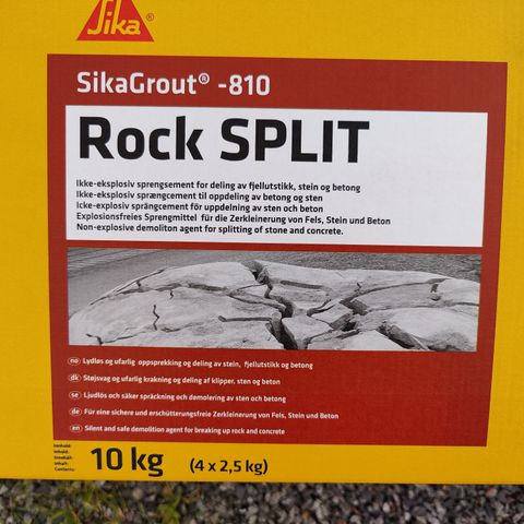 Kjemisk gravemaskin - SikaGrout®-810 Rock Split