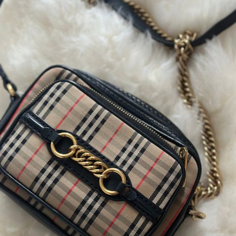 Burberry check link bag