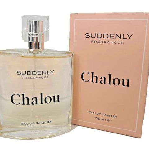 Chalou, Suddenly Fragrances Edp, 75 ml. Kun prøvd 1 spraypump. Helt ny