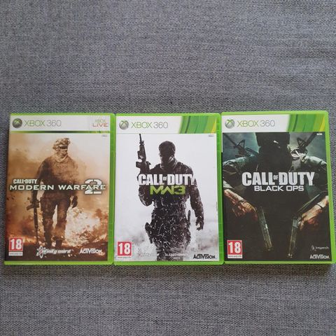 Call of Duty: Modern Warfare 2 + 3 + Black Ops til Xbox360