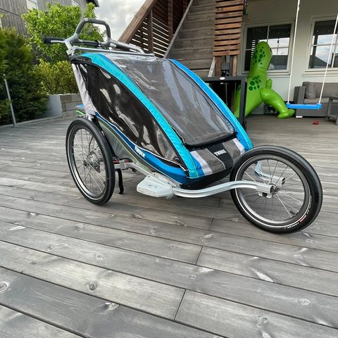 Thule Chariot CX2, med sykkelkit, joggekit og langrennskit