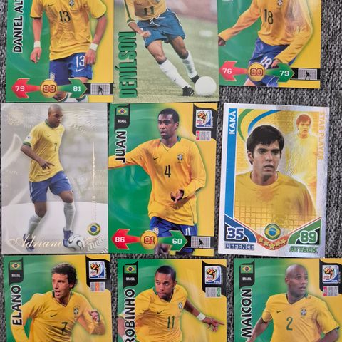 13 stk Brasil fotballkort