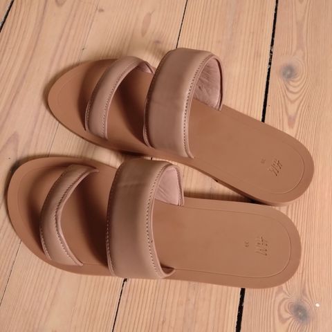 HM sandaler lysebrun/beige str.39