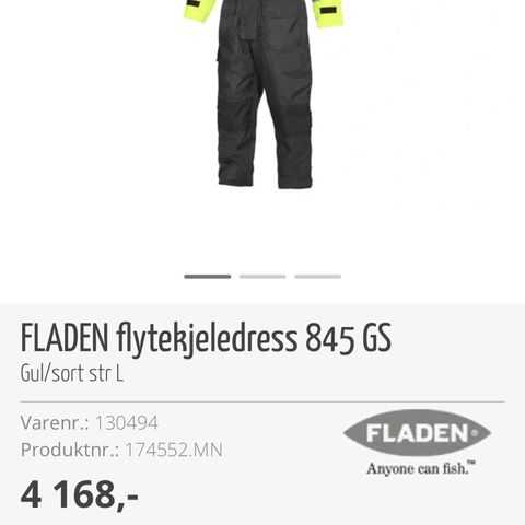 Fladen flytedress 845 GS